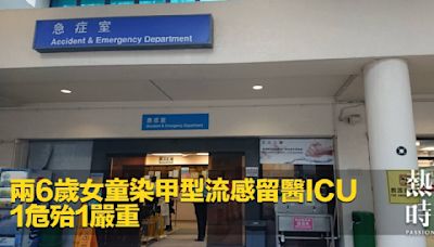 兩6歲女童染甲型流感留醫ICU 1危殆1嚴重