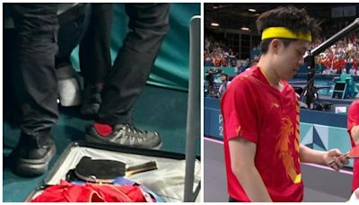 奧運乒乓混雙奪冠球拍被攝影師踩斷 王楚欽無奈：不能舉報他嗎？