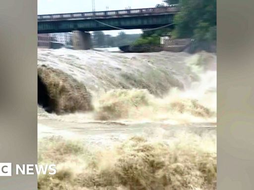 Watch: River rages after Storm Beryl floods Vermont