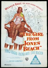 THE GIRL FROM JONES BEACH Original One sheet Movie Poster Ronald Reagan ...