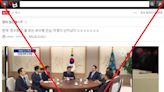 Man in edited photo reacting to ex-South Korean leader's ouster, not post-election meeting