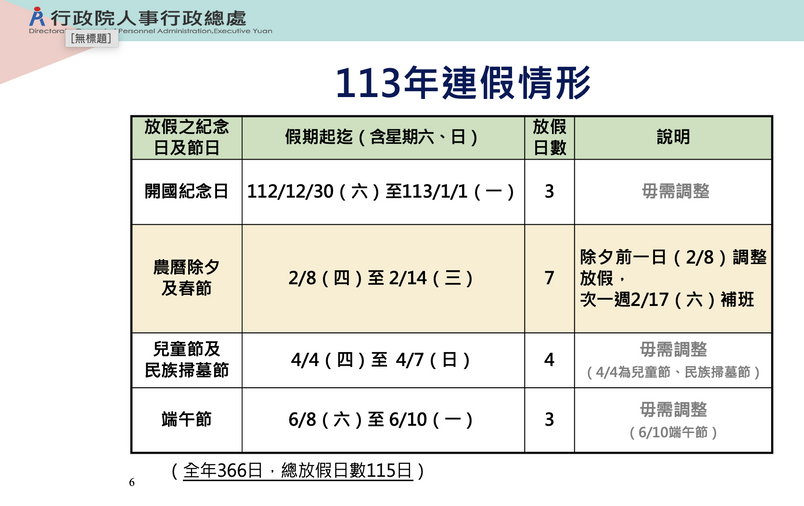 2024年最新行事曆｜端午節連假3天、今年最後一次！中秋節放一天