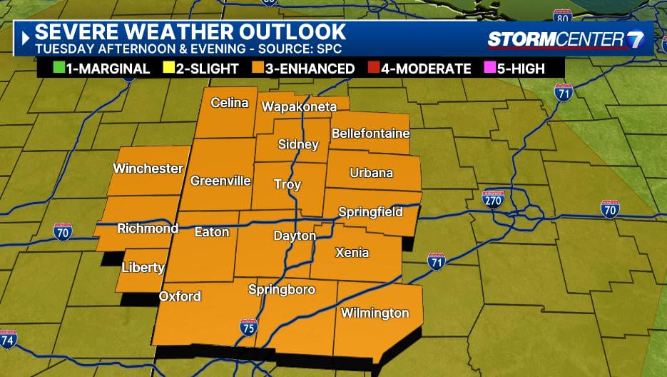 LIVE UPDATES: Tornado Watch in effect for the Miami Valley; damaging winds, hail, tornadoes possible