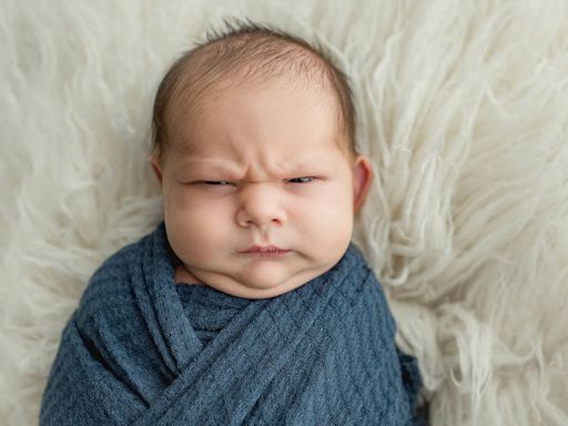 This newborn baby is going viral for his many grumpy faces: See all the pics