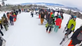 Snowboarder Encounters "Longest Lift Line I've Ever Seen" At Jackson Hole During Powder Day