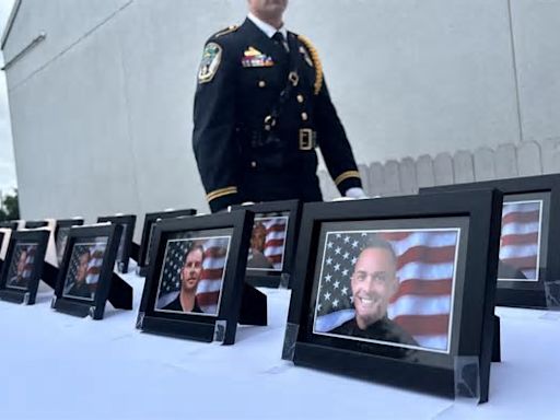 Austin police honor fallen officer Jorge Pastore by adding his name to the department's memorial wall