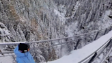 What It's Like Skiing Across A Massive Suspension Bridge At Tyrol, Austria's Third Largest Ski Resort