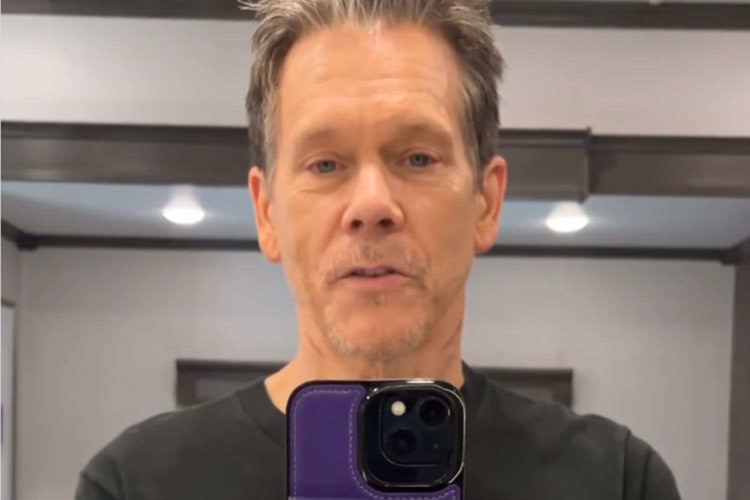 Kevin Bacon Gets Pranked on Set with Photos of Kyra Sedgwick All over His Trailer. See Her Funny Response