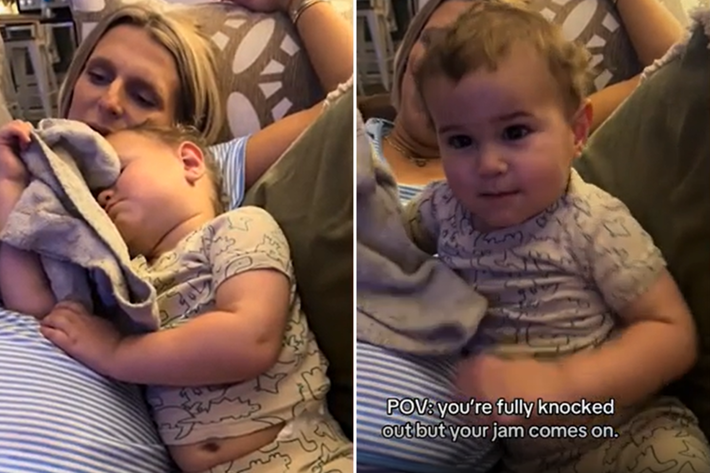 Watch as toddler is "full comatose" asleep—Until his favorite song comes on