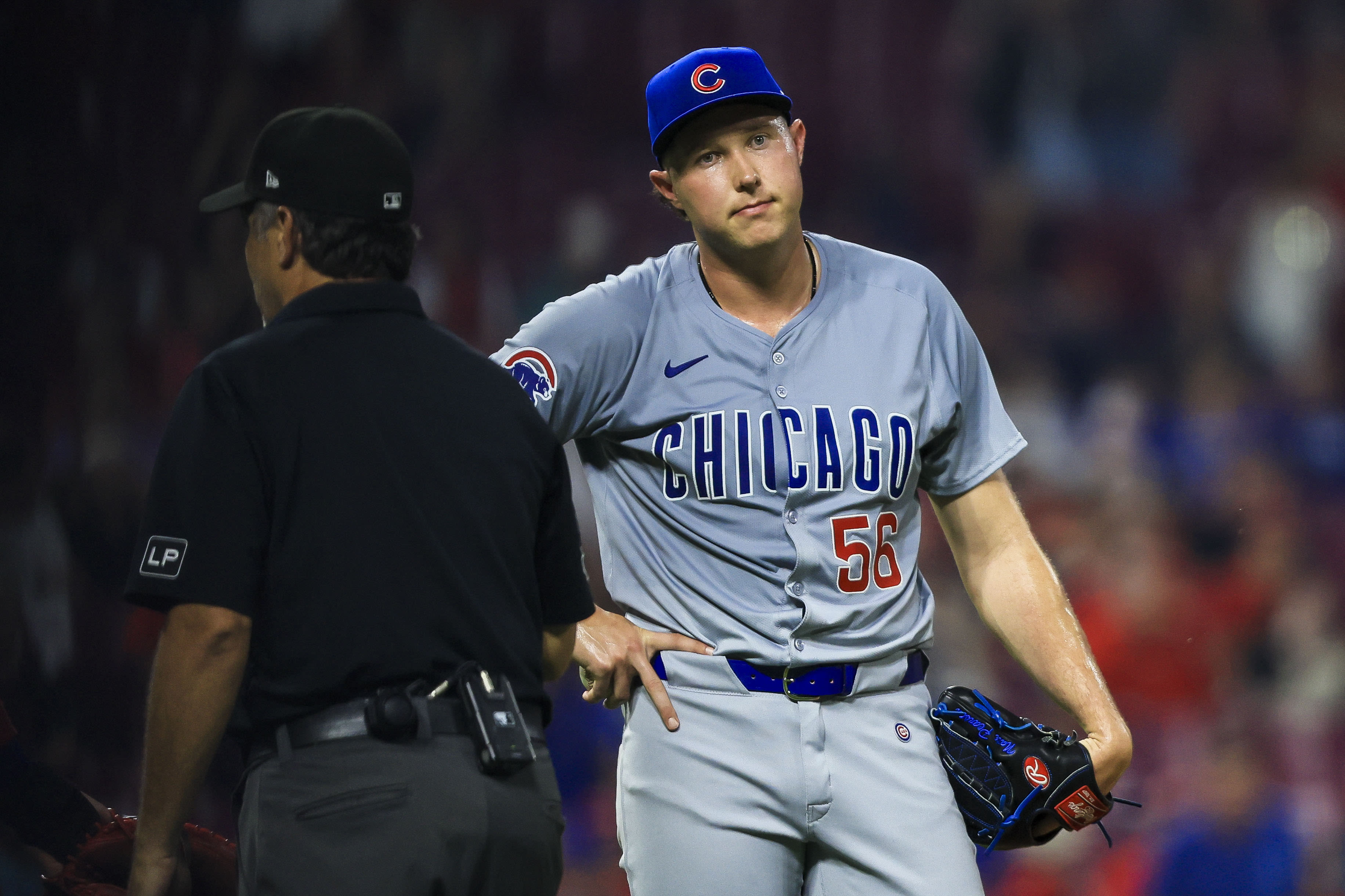 Cubs' Nate Pearson ejected for pitch to batter's head as Reds win 7-1