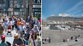 Una marea de cruceristas tomó el centro urbano de Vigo
