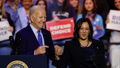 Biden's campaign manager told 40 of his top financial backers that the cash in his war chest would largely go to Kamala Harris if he steps aside: report