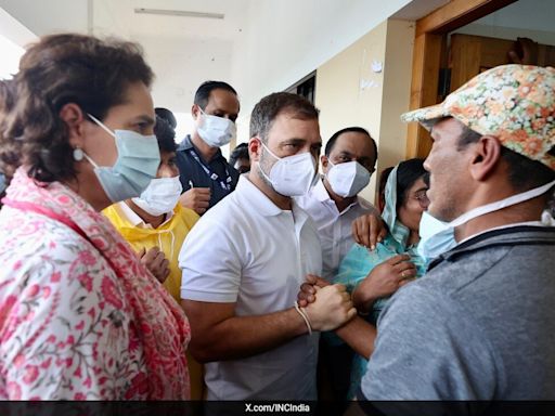 "Feel What I Felt When My Father Died": Rahul Gandhi, Priyanka In Landslide-Hit Wayanad