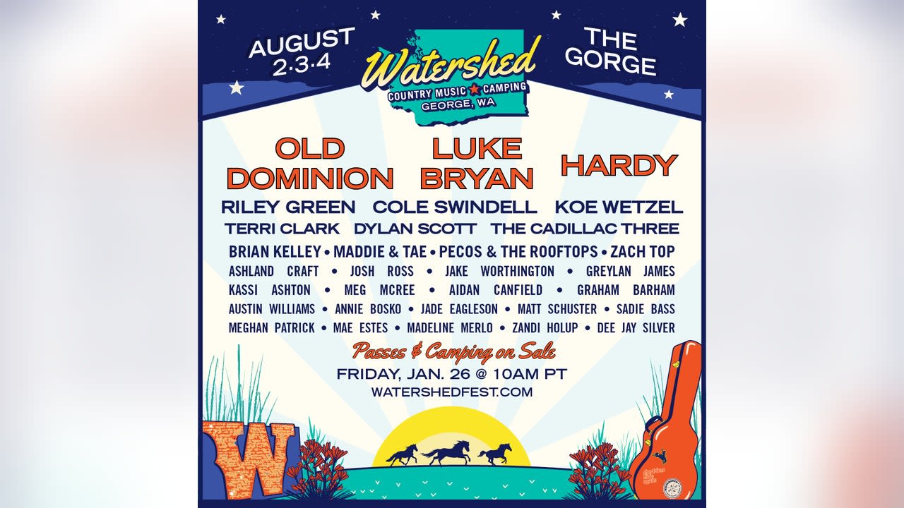 Luke Bryan, Old Dominion to headline 2024 Watershed Music Festival