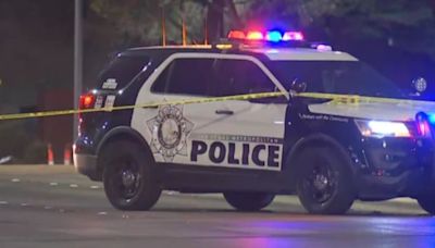 Man dies after getting struck by car while running across south Las Vegas road