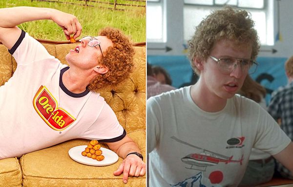 Jon Heder Recreates Napoleon Dynamite Tater Tots Scene 20 Years Later — but Now with ‘Tot-Protecting Pants’ (Exclusive)