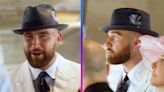 Travis Kelce Celebrates After His First Bet Hits at the Kentucky Derby