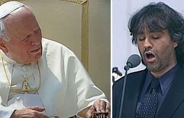 Andrea Bocelli sang Ave Maria for Pope John Paul II hours after his father died