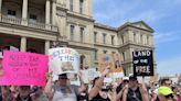 Abortion rights protesters block Lansing's July 4 parade near capitol