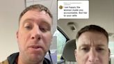 Man makes TikTok for his wife after fellow plane passenger sees texts and accuses him of cheating