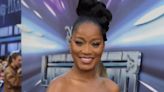 Keke Palmer wore a wedding dress for a movie premiere and had to lie down in the car to keep it 'crisp'