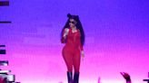 Nicki Minaj throws bracelet back into crowd after nearly getting hit onstage