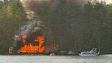 Multiple homes involved in large fire on shore of Little Sebago Lake in Gray