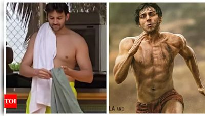 Then and Now: Kartik Aaryan's body transformation for 'Chandu Champion' in just 1 year SHOCKS fans | - Times of India