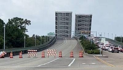 Eastbound Donald Ross Road at Bascule Bridge back open