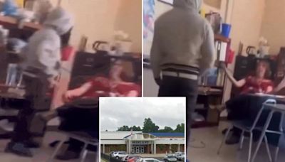 North Carolina HS student charged after slapping female teacher in profanity-filled classroom tantrum in front of laughing classmates