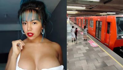 VIDEO de Luna Bella: internautas critican a la influencer por su contenido para OnlyFans grabado en el Metro de CDMX