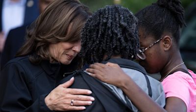 Kamala Harris Consoles Families While Surveying Hurricane Damage