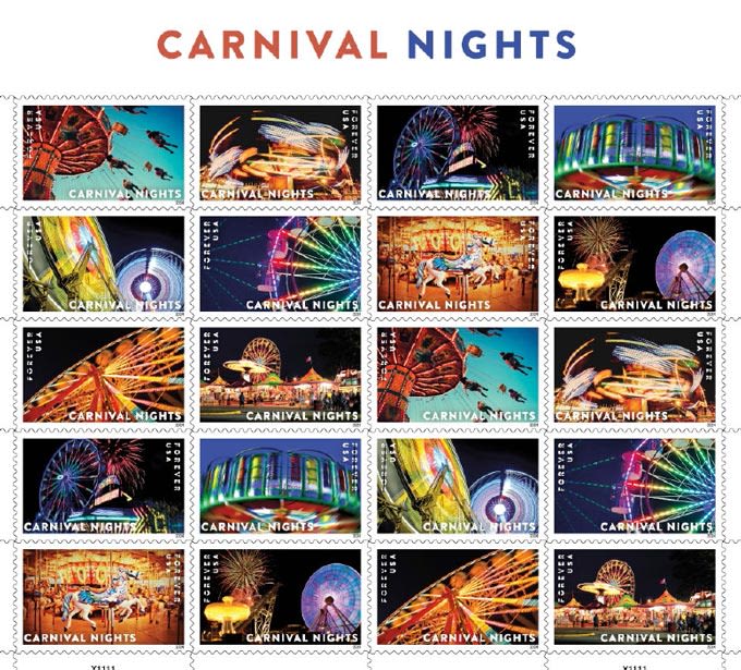 Postal Service Celebrates One of America’s Favorite Pastimes With Carnival Nights Forever Stamps