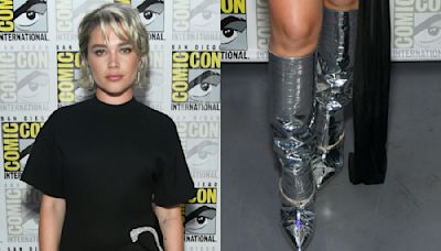 Florence Pugh Brought Futuristic Glamour With Her Shoes to Promote ‘Thunderbolts’ at San Diego Comic-Con 2024