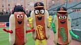 Buns on the run. Orioles take the hot dog race live with new mascots.