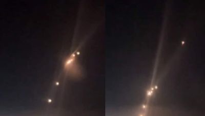 Passenger On Dubai Flight Captures Chilling Video Of Iranian Rockets Aimed At Israel | Watch - News18