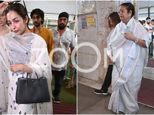 Malaika Arora Attends Father Anil Mehta's Prayer Meet At Gurudwara With Mom Joyce, Sister Amrita