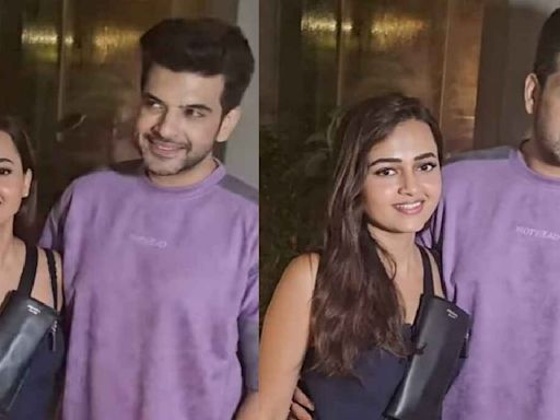 Tejasswi Prakash and Karan Kundrra can't keep their eyes off each other on a rainy date night; VIDEO will make you blush