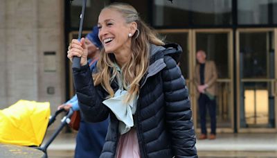 Sarah Jessica Parker Spotted in Stylish Look While Filming And Just Like That... Season 3