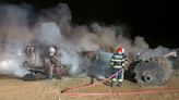Gas explosion and fire at highway construction site in Romania kills 4 and injures 5