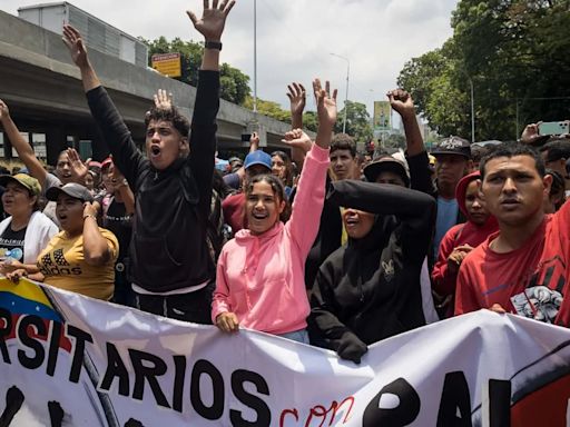 Más de un millar de venezolanos marchan en Caracas en solidaridad con el pueblo palestino