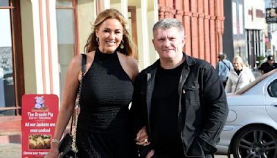 Claire Sweeney arrives in Blackpool with boyfriend Ricky Hatton