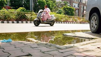 Choked drain pipes cause waterlogging on Amritsar roads