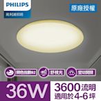 Philips 飛利浦 品繹 LED 吸頂燈36W/ 3600流明-燈泡色(PA014)