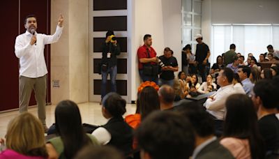 Candidato Máynez pide a los jóvenes evitar el abstencionismo en las elecciones de México