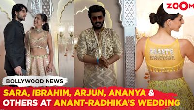 Sara Ali Khan, Arjun Kapoor, Ananya Panday pose at Anant Ambani-Radhika Merchant's Wedding