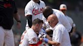 Orioles catcher James McCann shrugs off fastball to face, stays in game after being bloodied