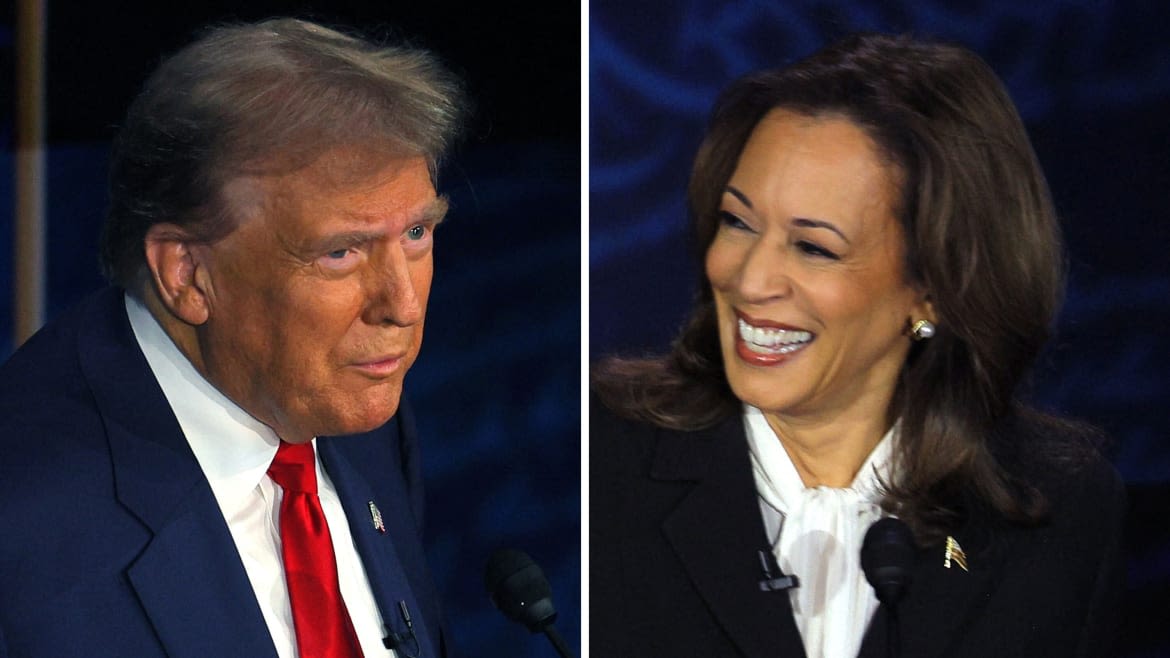 Trump’s Conspiracies Dominate Dog-Eat-Dog Debate Against Harris