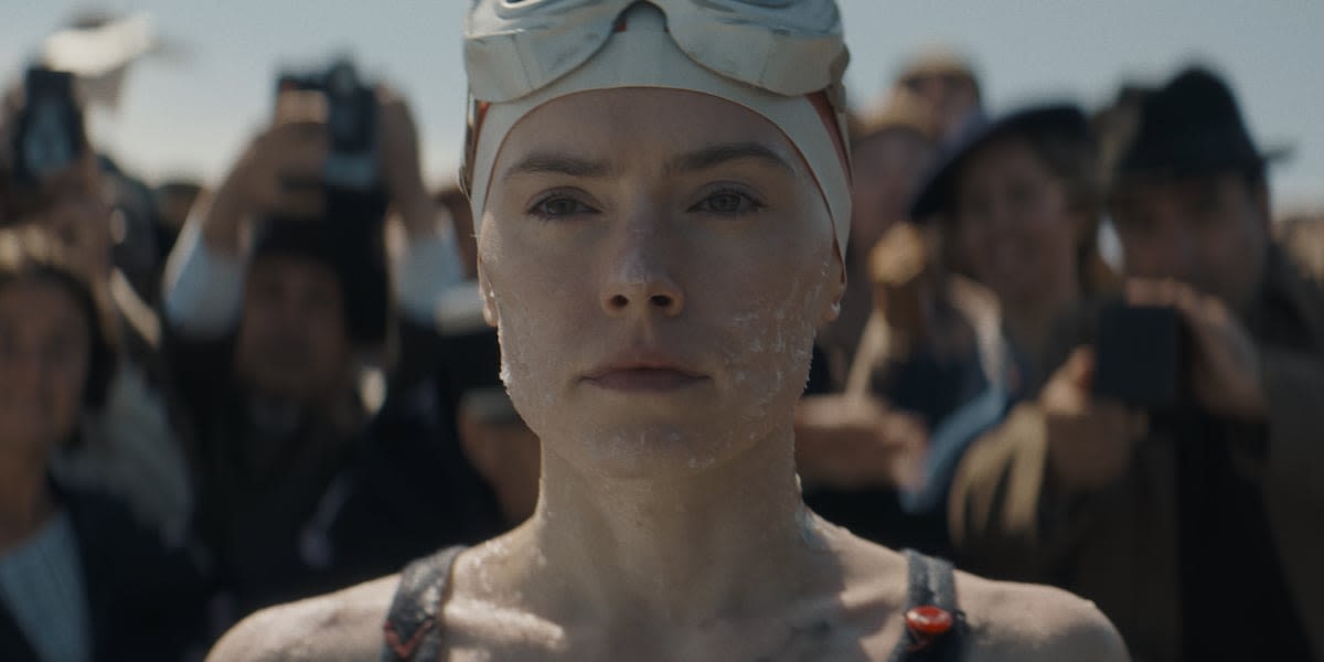 Daisy Ridley tries her best to keep ‘Young Woman and the Sea’ afloat