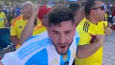 Argentino se volvió loco festejando gol de Colombia ante Costa Rica en Copa América